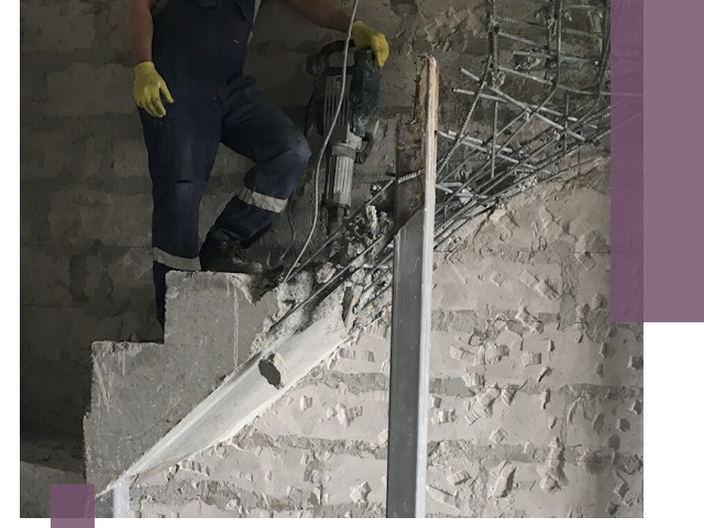 Демонтаж металлических и бетонных лестниц в Феодосии