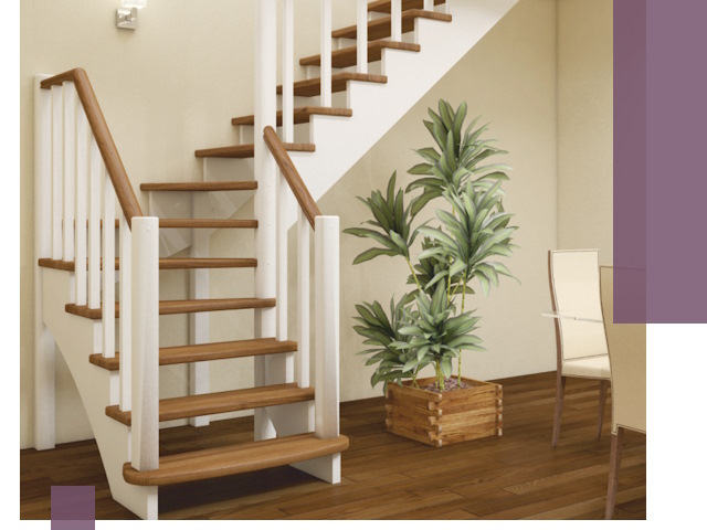 Г-образные лестницы под ключ в Феодосии — изготовление и монтаж