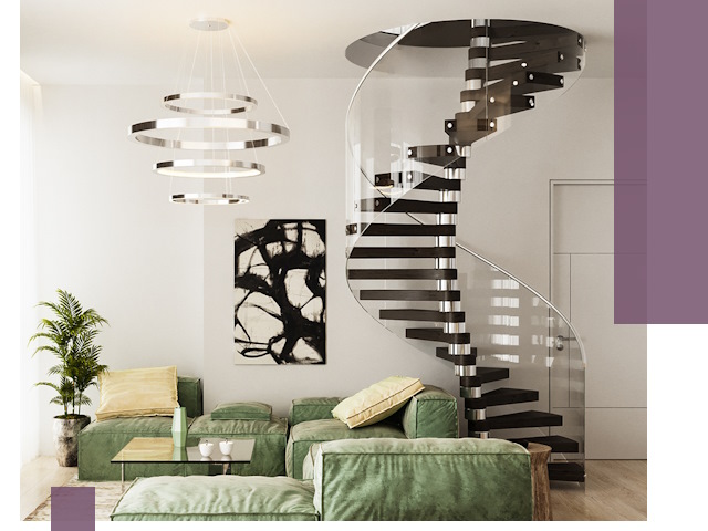 Лестницы для двухуровневой квартиры в Феодосии — изготовление и монтаж