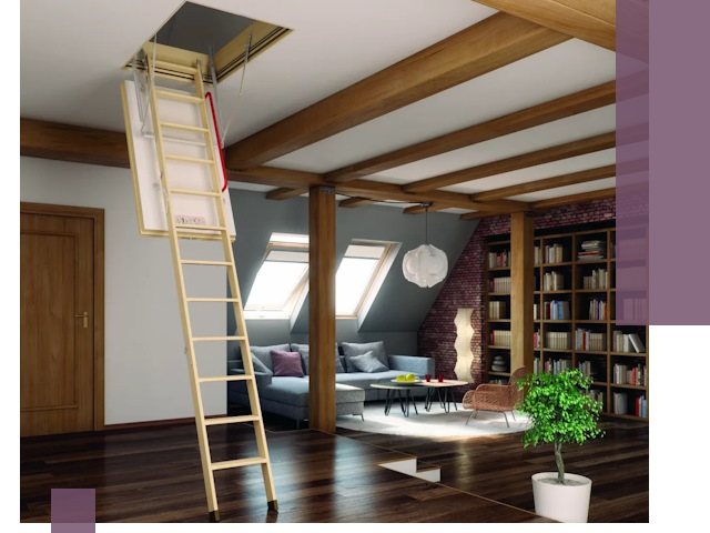 Чердачные лестницы под ключ в Феодосии: изготовление и монтаж