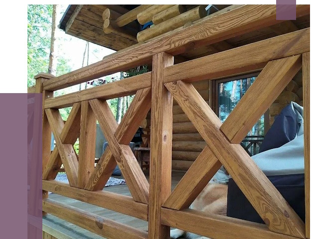 Деревянные перила под ключ в Феодосии от 7619 руб. 