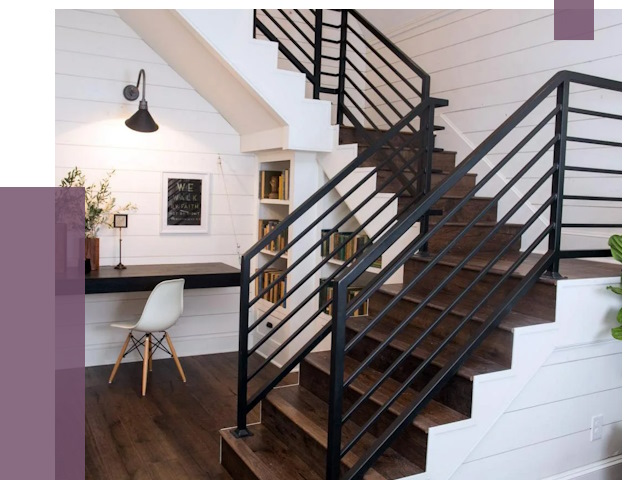 Перила для лестницы в доме в Феодосии от 7365 руб. — ПРОЛЁТ-Фдс