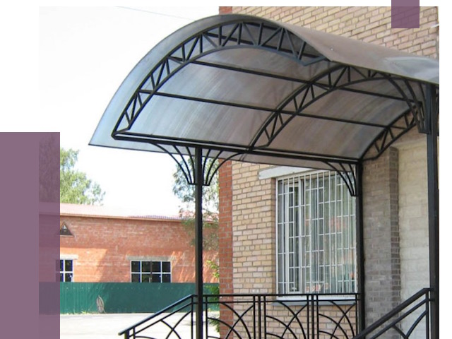 Металлические навесы и козырьки в Феодосии от 12698 руб.