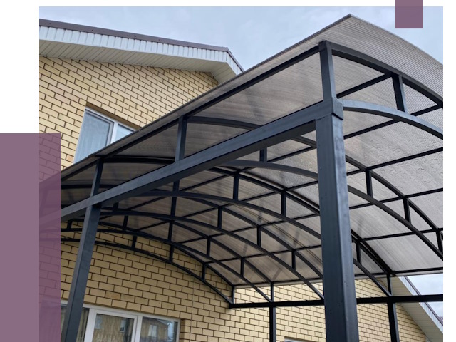 Монтаж козырьков в Феодосии от 11428 руб. | ПРОЛЁТ-Фдс