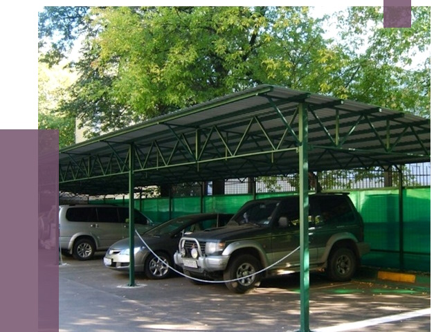 Навесы для парковки в Феодосии от 79740 руб. заказать | ПРОЛЁТ-Фдс