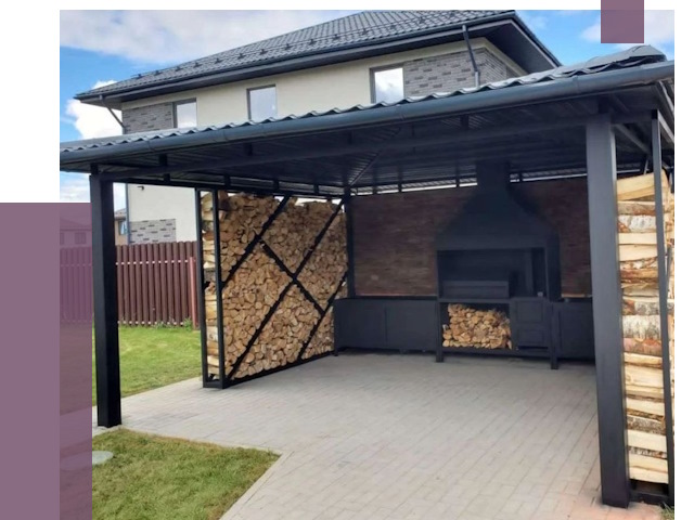 Навесы для барбекю в Феодосии от 12647 руб. под ключ | ПРОЛЁТ-Фдс