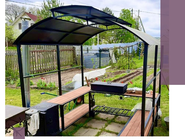 Навесы для барбекю в Феодосии: изготовление, монтаж и демонтаж