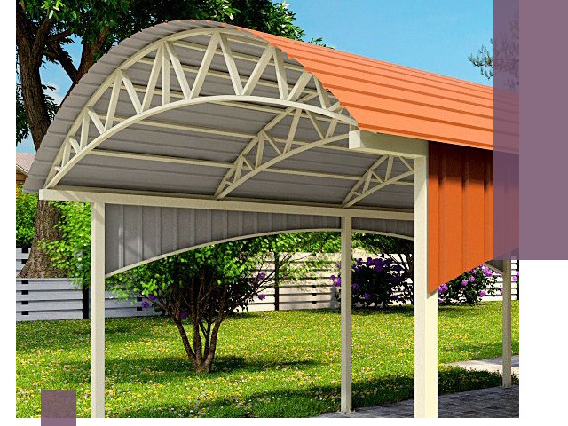 Навесы из профнастила под ключ в Феодосии — установка и монтаж