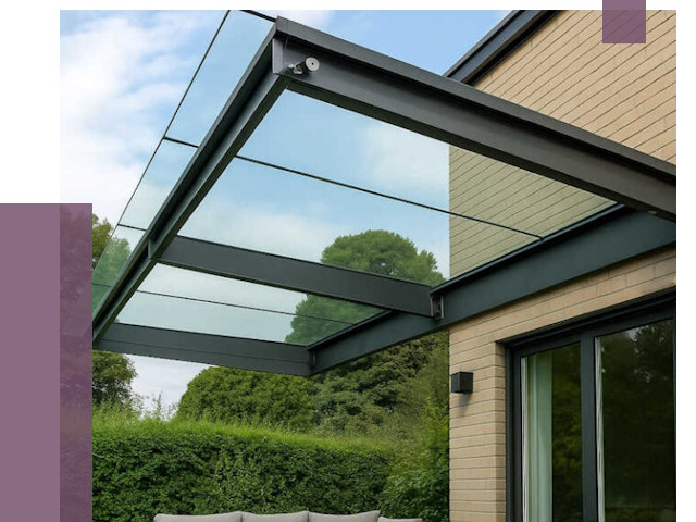 Стеклянные навесы и козырьки в Феодосии от 12190 руб.