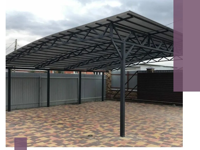 Металлические навесы под ключ в Феодосии — изготовление и монтаж