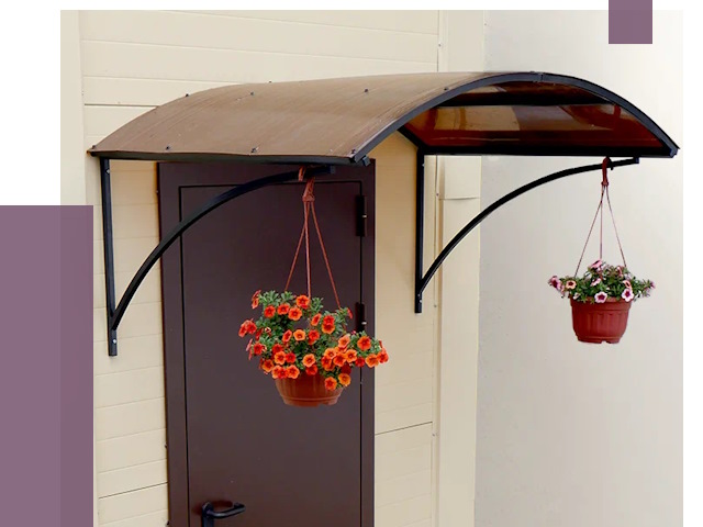 Козырьки над входом в Феодосии от 14729 руб.  | ПРОЛЁТ-Фдс