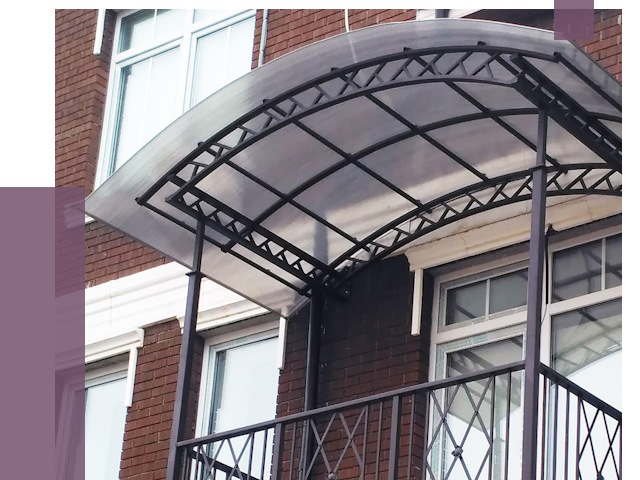 Козырьки над балконом в Феодосии от 8584 руб.  | ПРОЛЁТ-Фдс