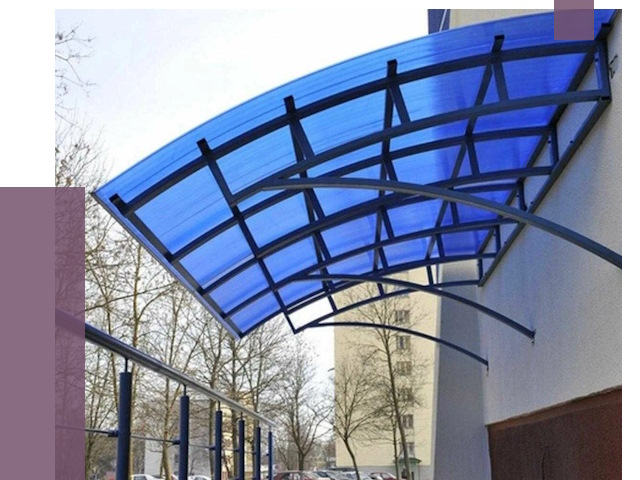 Козырьки из поликарбоната в Феодосии от 4266 руб. под ключ | ПРОЛЁТ-Фдс