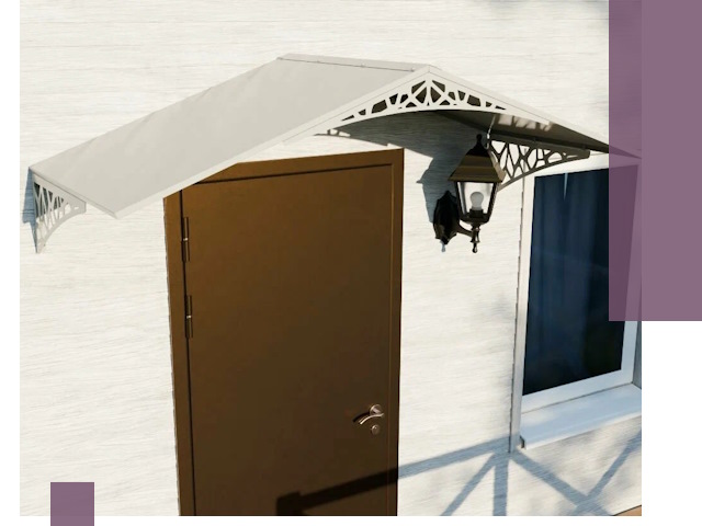 Металлические козырьки на входы и террасы в Феодосии