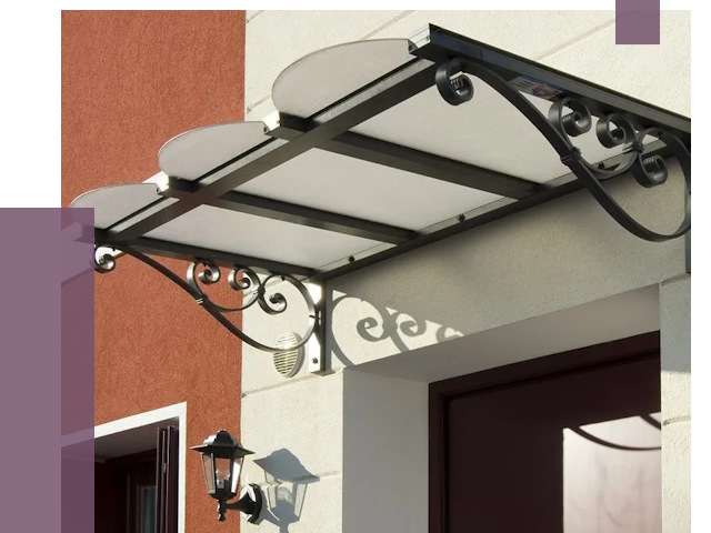 Односкатные козырьки в Феодосии от 8330 руб.  | ПРОЛЁТ-Фдс