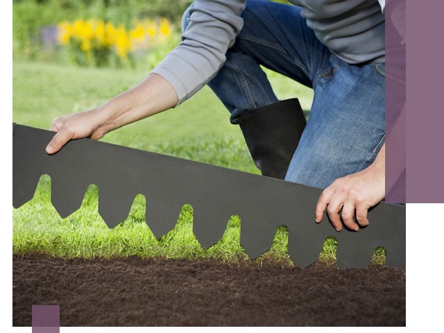 Металлические бордюры для газона в Феодосии — изготовление и монтаж